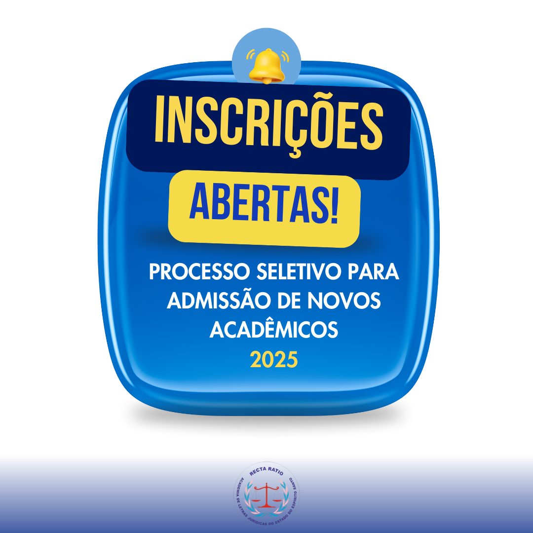 Abertas as inscrições para admissão de novos acadêmicos