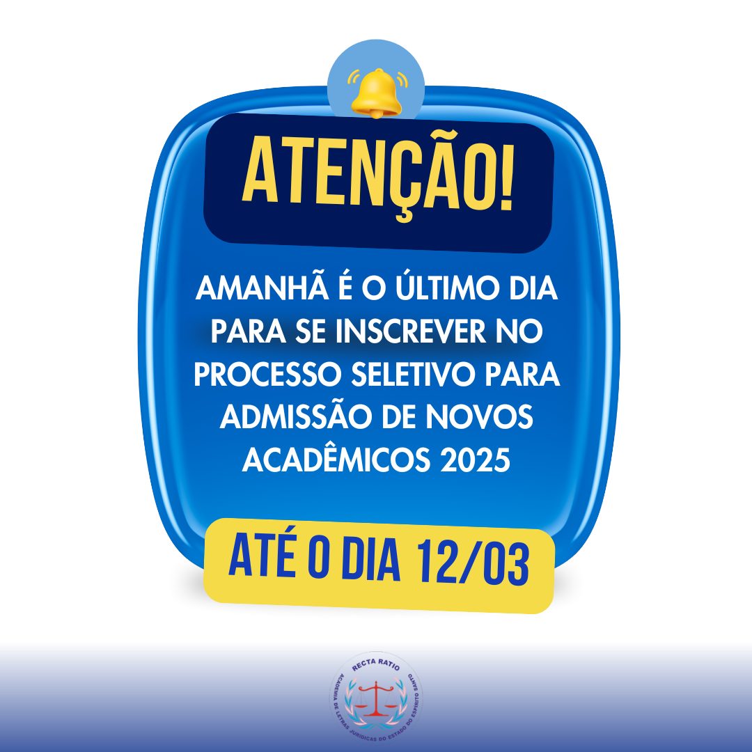 Amanhã é o último dia de inscrição