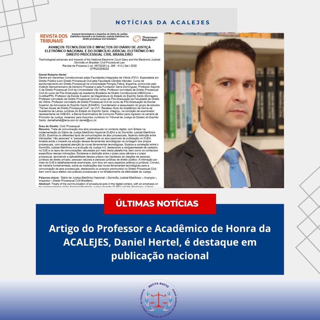 Artigo publicado pelo acadêmico Daniel Hertel