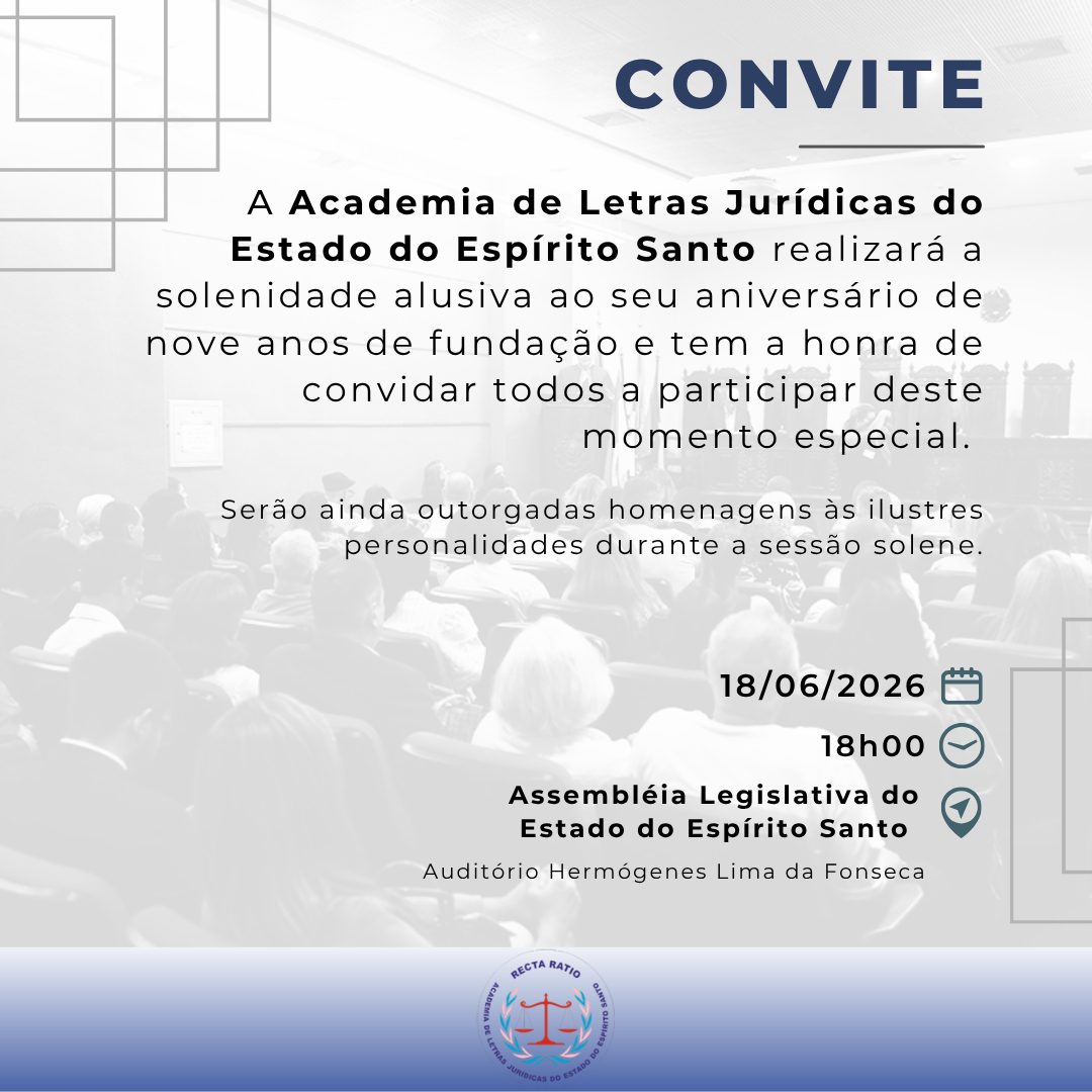 Convite para o aniversário da ACALEJES