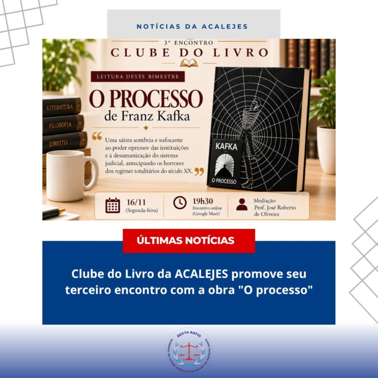 Arte de divulgação do 3º Encontro do Clube do Livro: O Processo